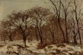 冬の栗の果樹園 1872 カミーユ ピサロの森の森